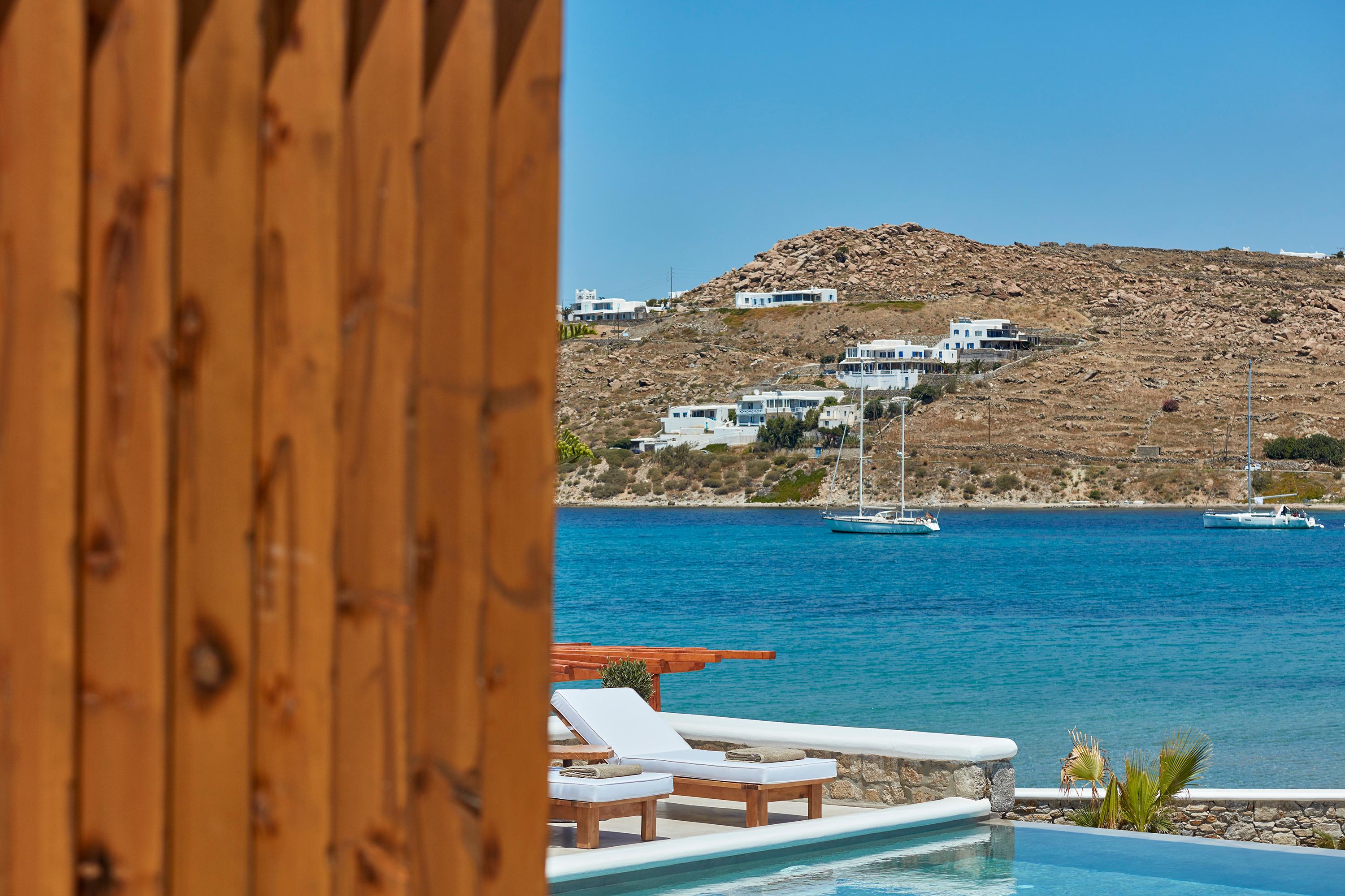 Mykonos Waves Beach House & Suites Ornós Eksteriør bilde