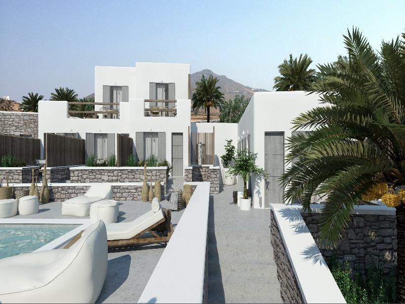Mykonos Waves Beach House & Suites Ornós Eksteriør bilde