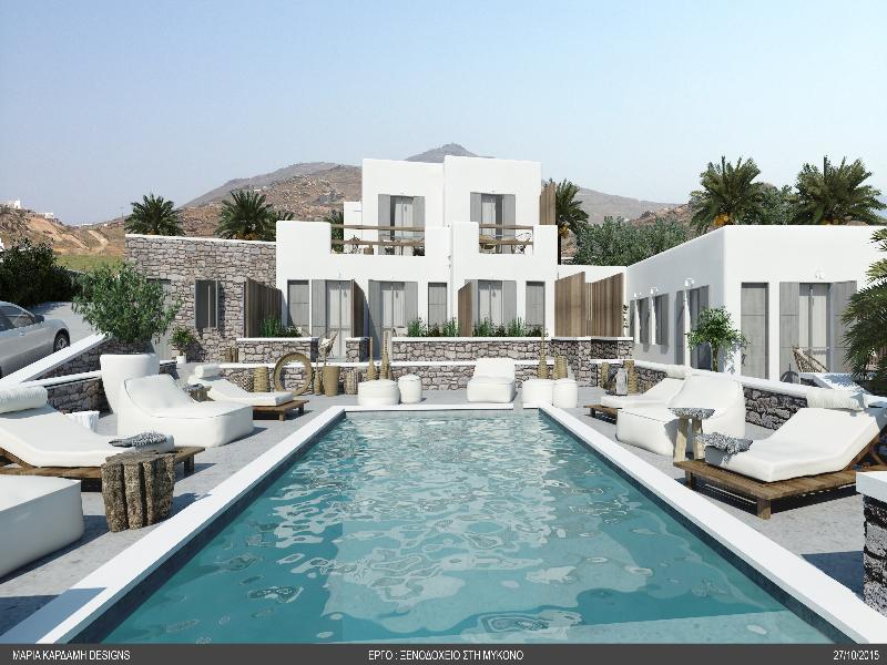 Mykonos Waves Beach House & Suites Ornós Eksteriør bilde