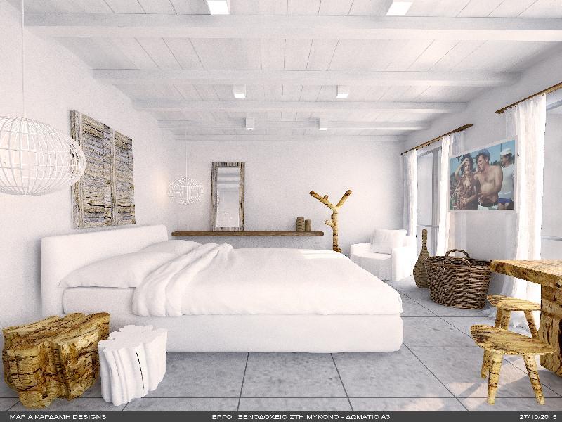Mykonos Waves Beach House & Suites Ornós Eksteriør bilde